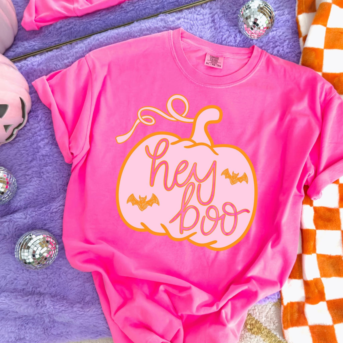 Hey Boo Halloween Comfort Colors Graphic Tee