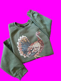 Faux Rhinestone Turkey Camo Hunting Sweatshirt