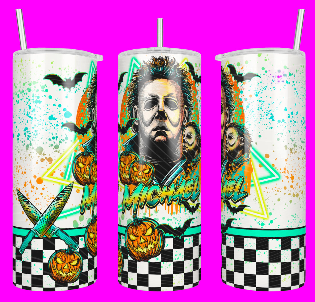 Michael Slice and Dice 20 oz Skinny Tumbler