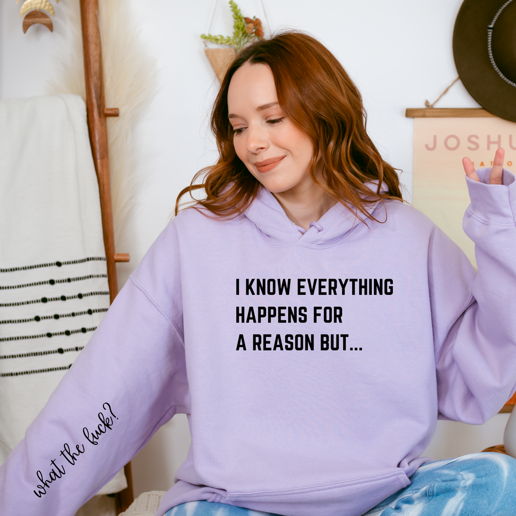 Wholesale Everything happens for a reason - Orchid Hoodie