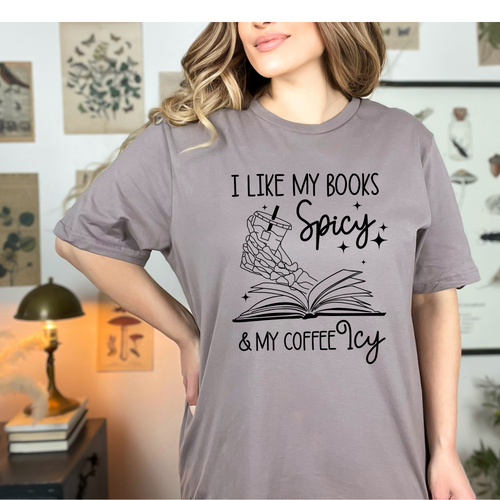 Wholesale Books Spicy Coffee Icy Graphic Tee - Storm Tee