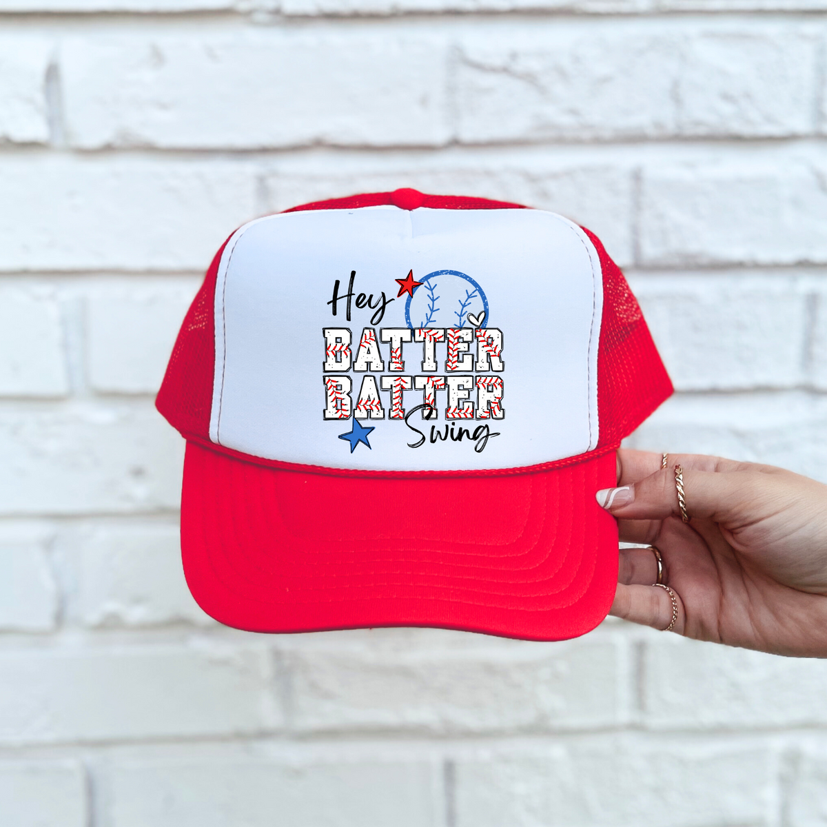 Wholesale Hey batter batter Trucker Hat - 