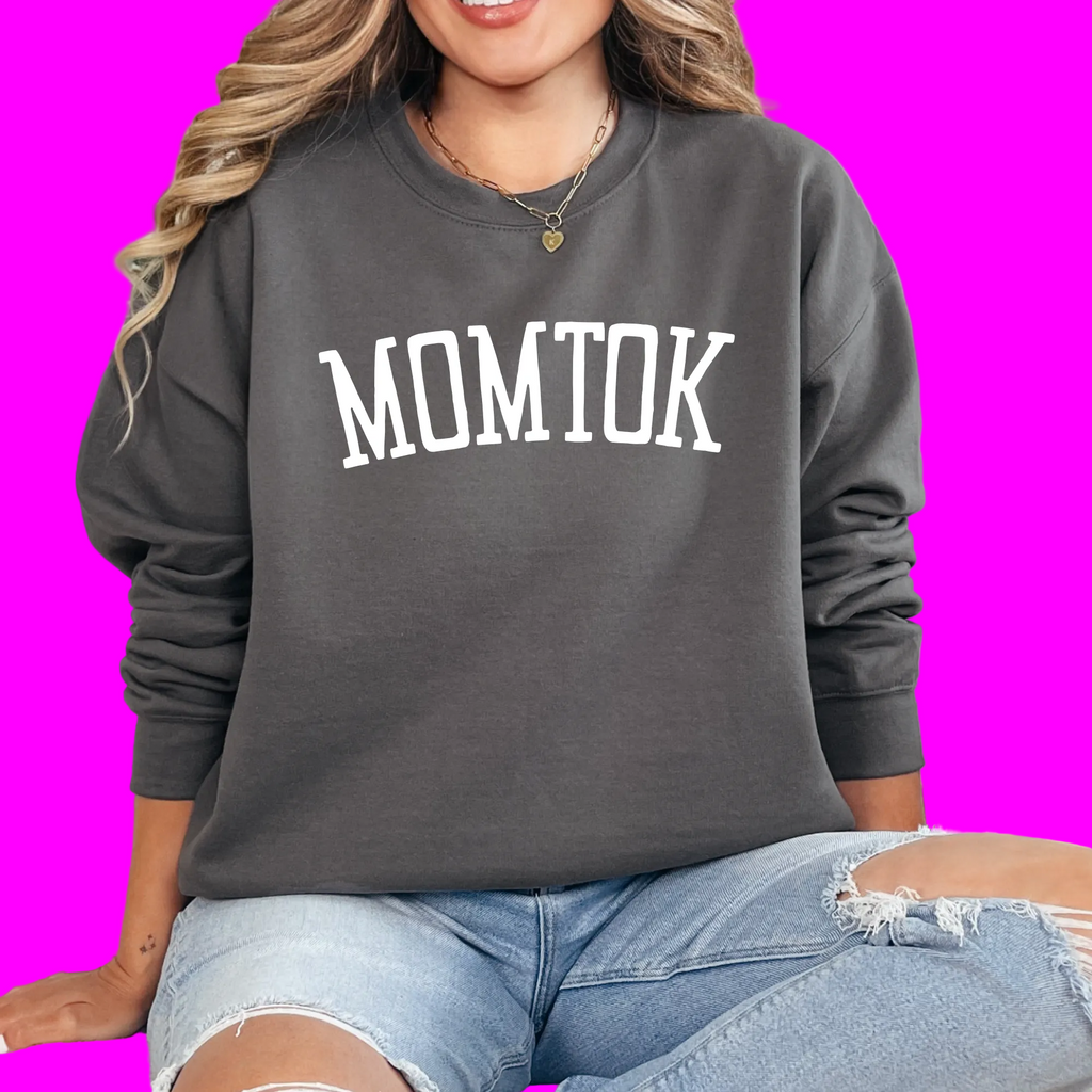 Wholesale MomTok Sweatshirt - Charcoal Sweatshirt