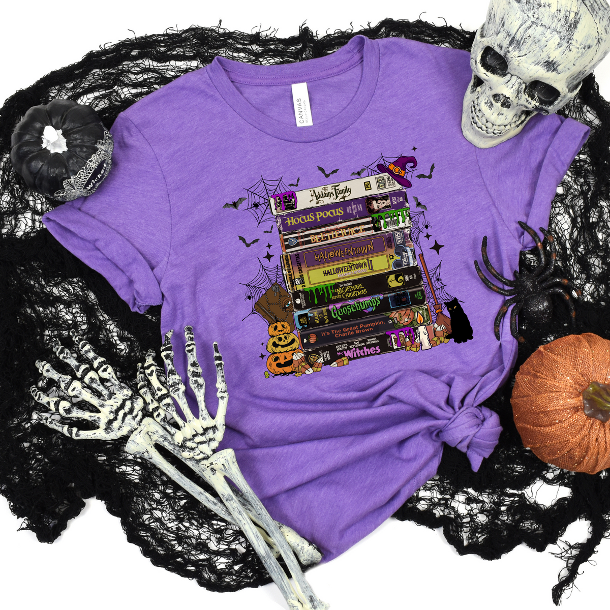 Wholesale Classic Halloween Movies Graphic Tee - Heather Orange Tee