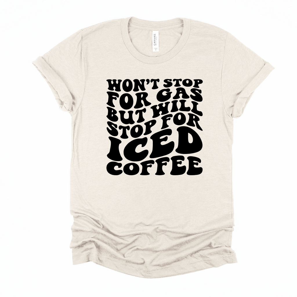 Wholesale Won't stop for gas Graphic Tee - Heather Clay Tee