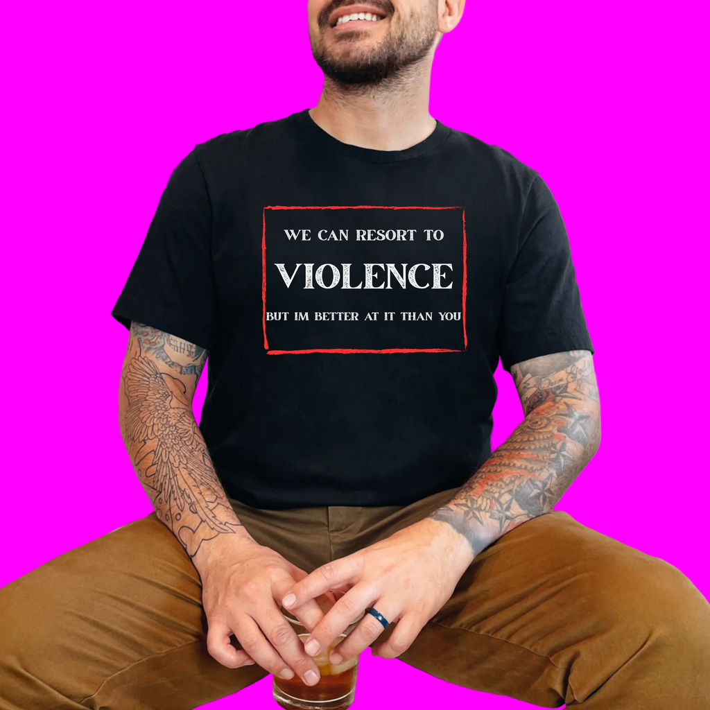 Wholesale Resort to Violence Graphic Tee - White Tee