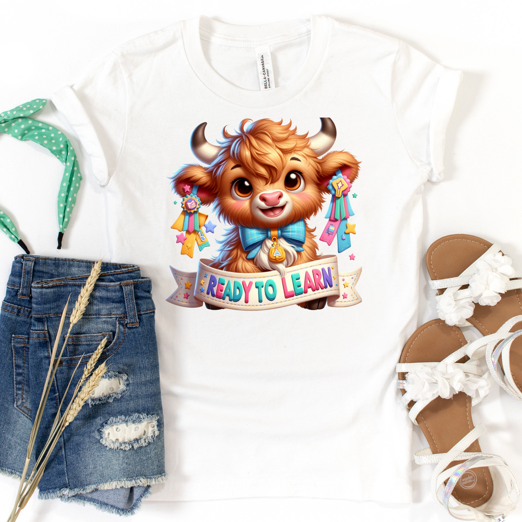 Wholesale Ready to Learn Graphic Tee - White Tee