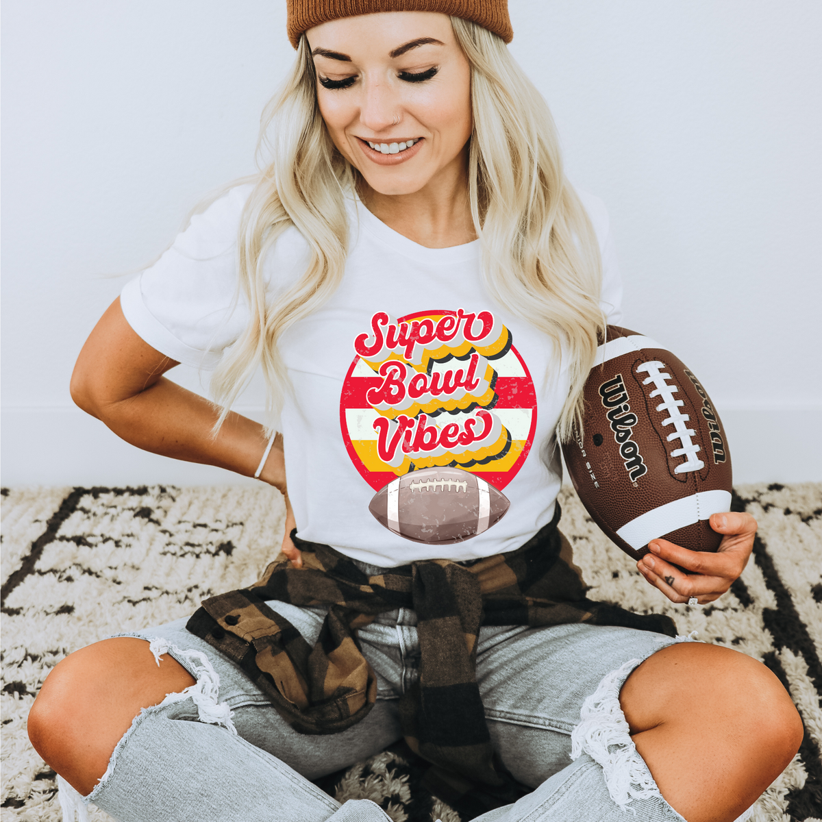 Wholesale KC Super bowl vibes Graphic Tee - Black Tee