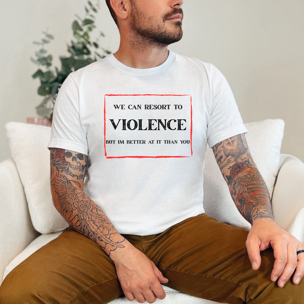 Wholesale Resort to Violence Graphic Tee - Black Tee