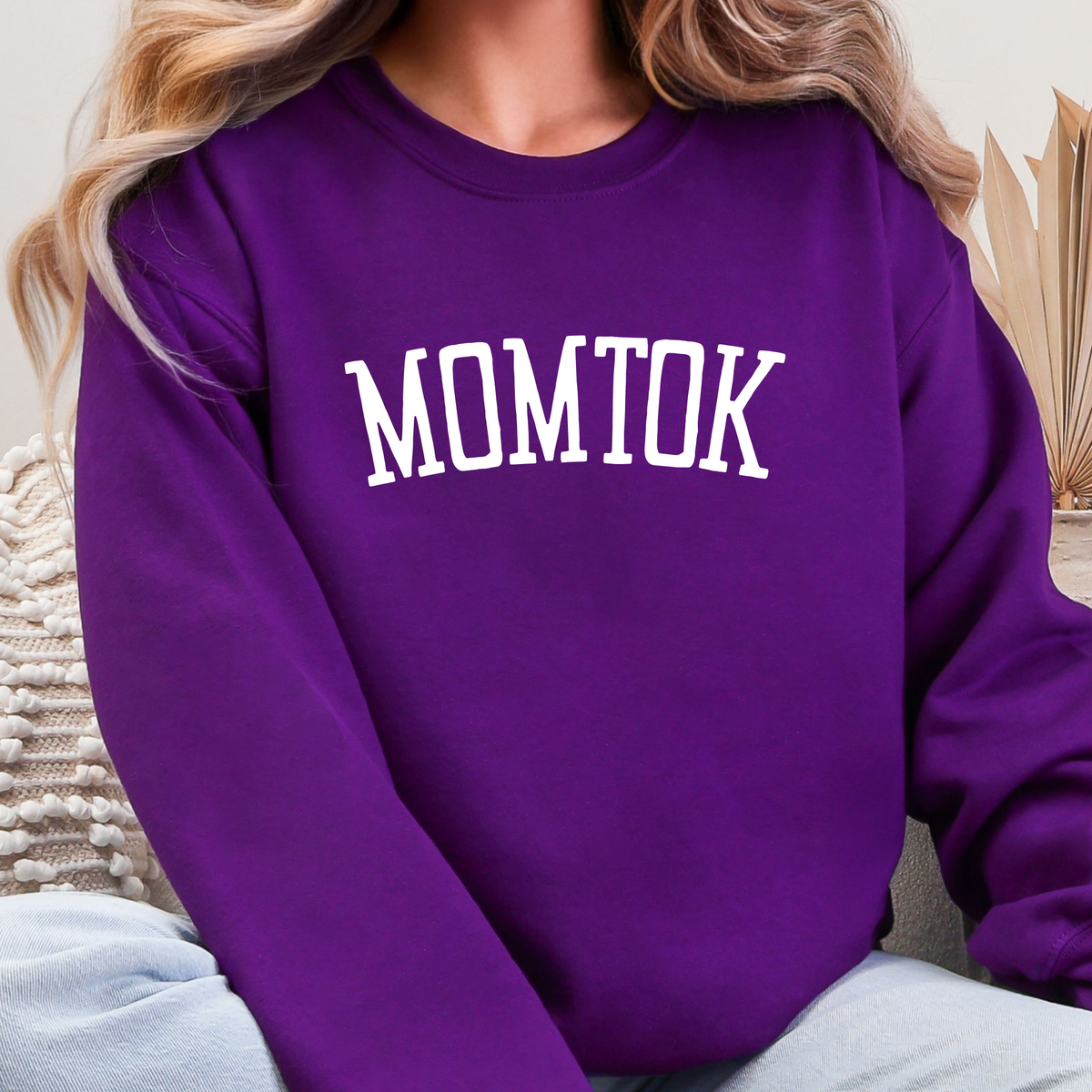 Wholesale MomTok Sweatshirt - Purple Sweatshirt