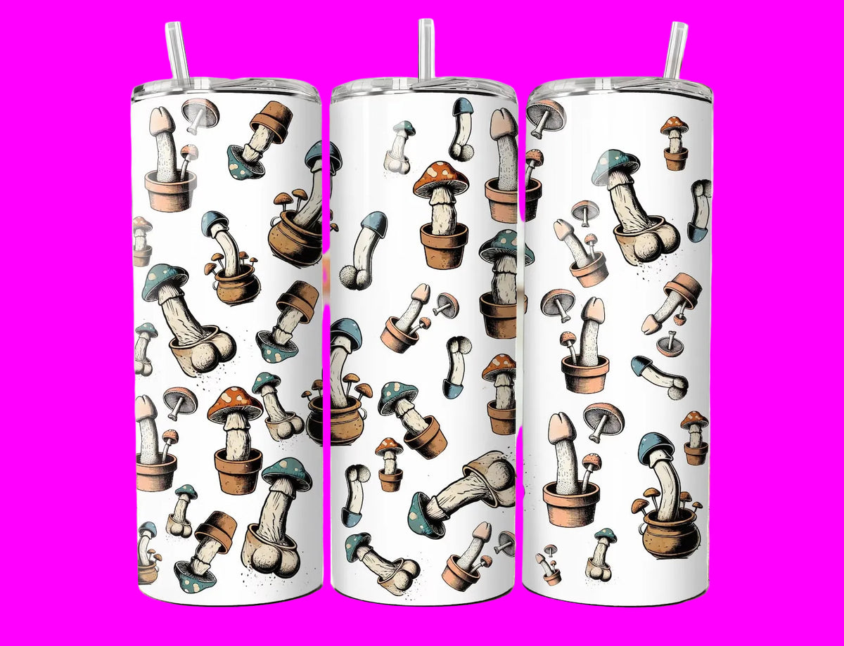Naughty Mushrooms 20 oz Skinny Tumbler