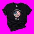 Wholesale Firefighter Mom Graphic Tee - Black