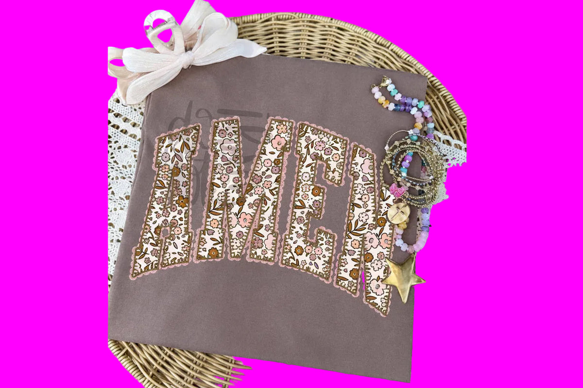 Floral Amen Fall Faith Comfort Colors Graphic Tee