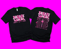 Wholesale Breast Cancer Fight Tour Graphic Tee - Black Tee