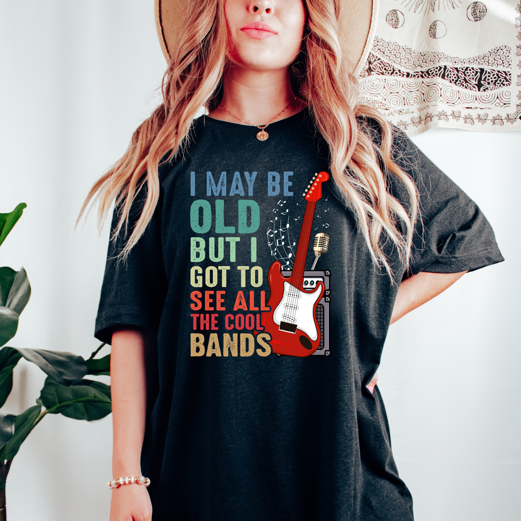 Wholesale Cool Bands Graphic Tee - Black Tee