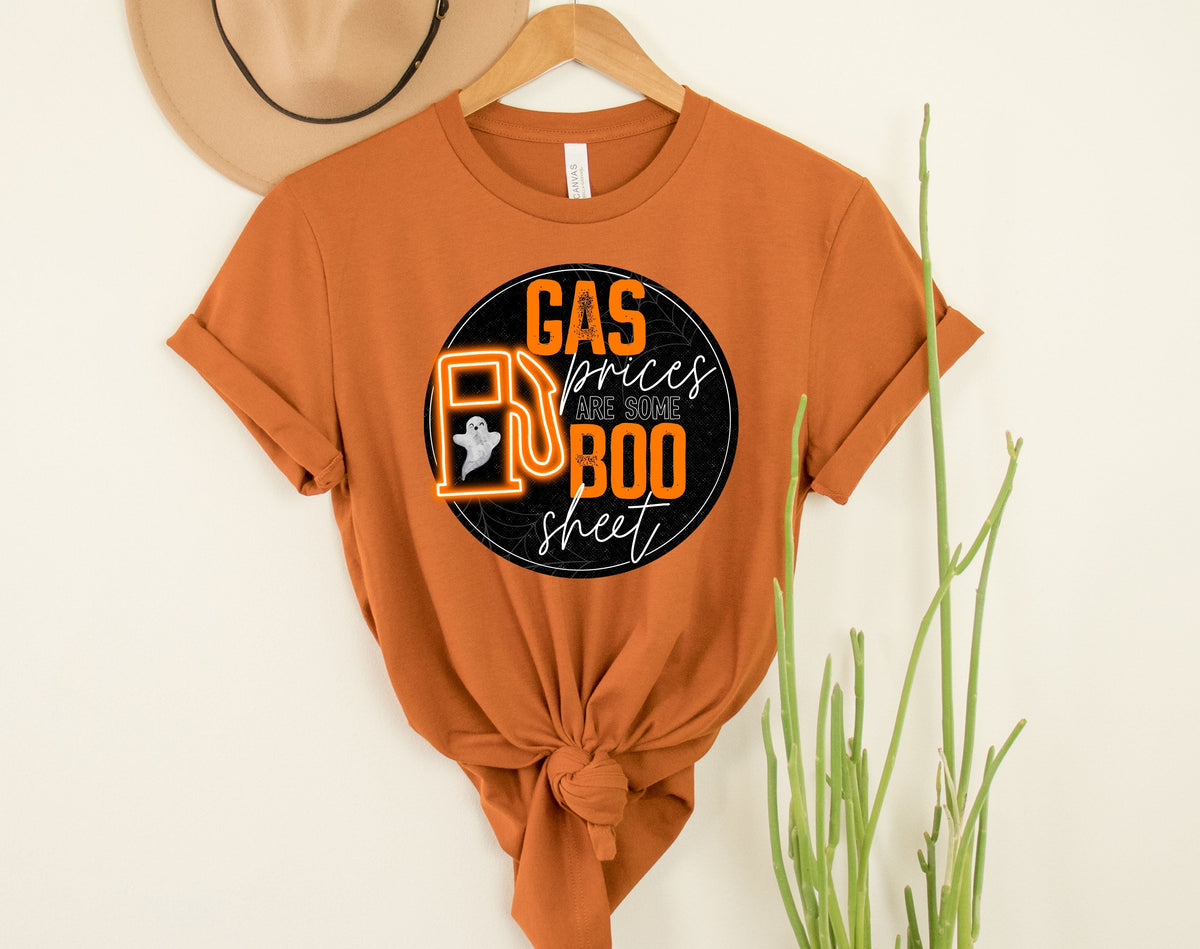 Wholesale Gas Prices are Boo Sheet Graphic Tee - Orange/Autumn