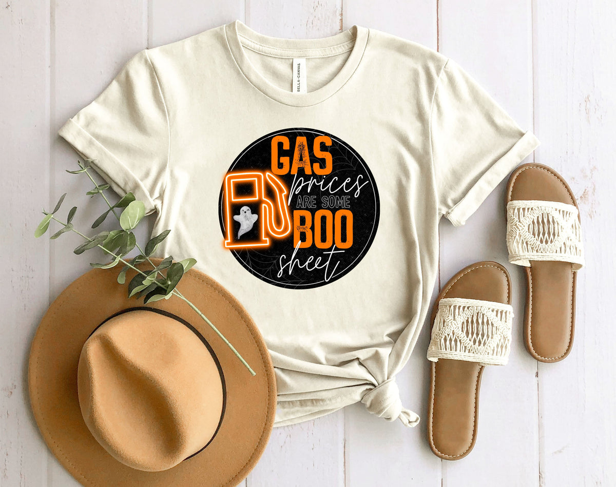 Wholesale Gas Prices are Boo Sheet Graphic Tee - Black