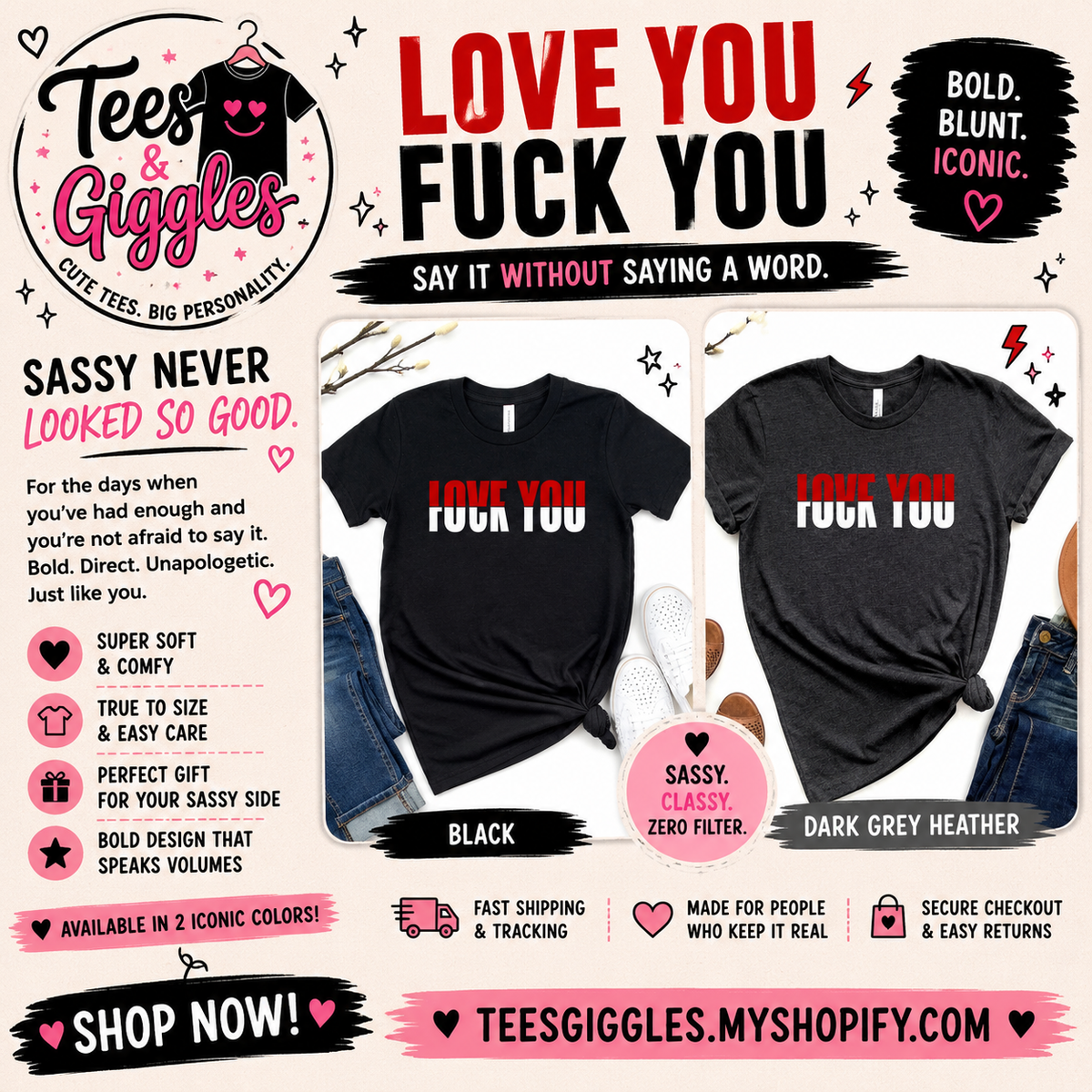 Love You F You Graphic Tee
