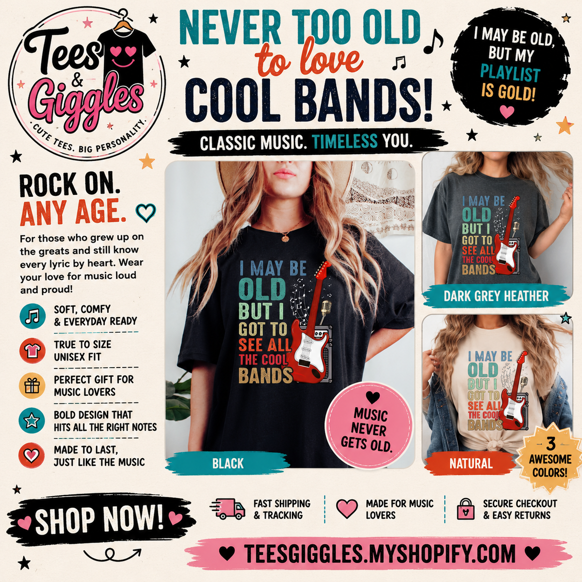 Cool Bands Graphic Tee