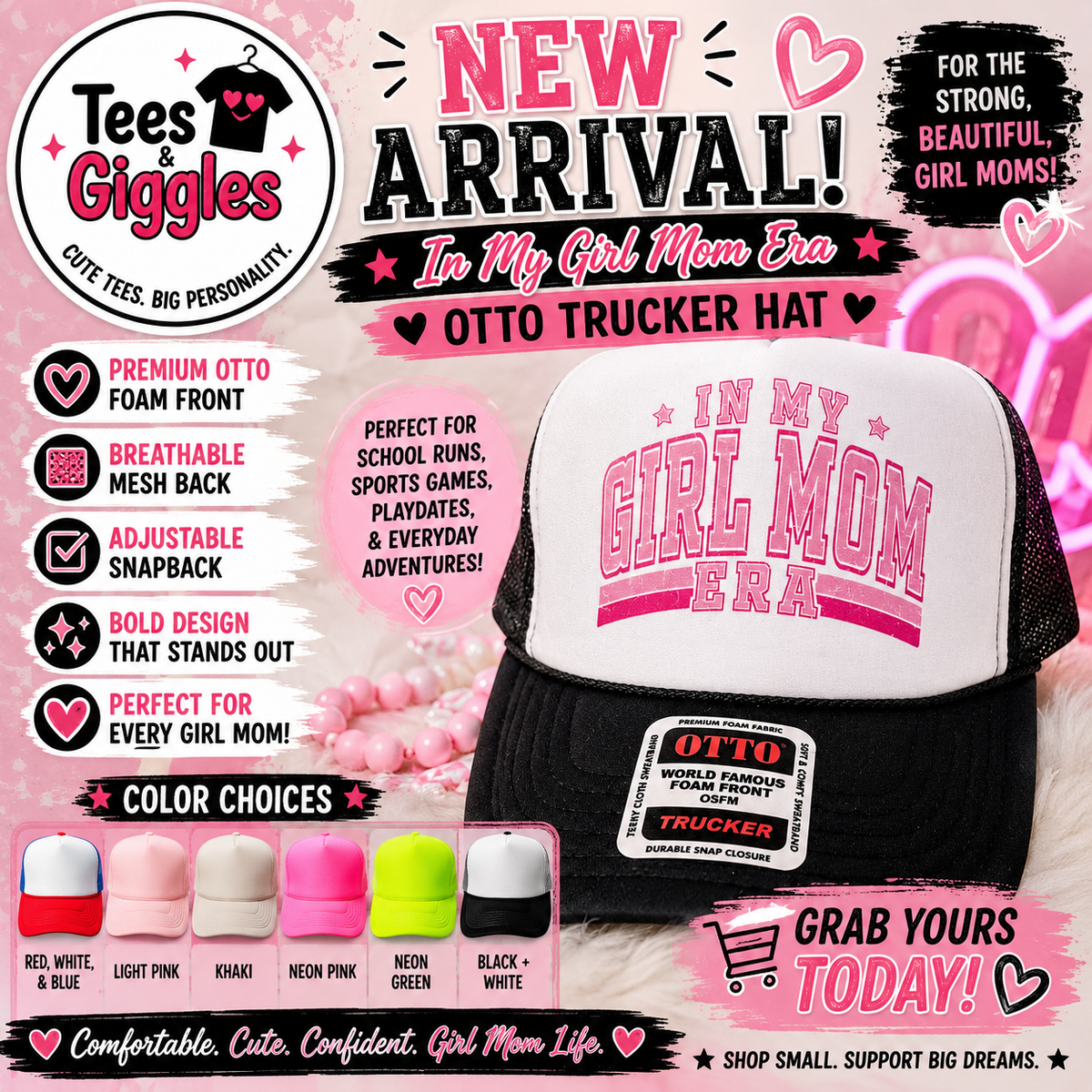 In my Girl Mom Era Otto Trucker Hat