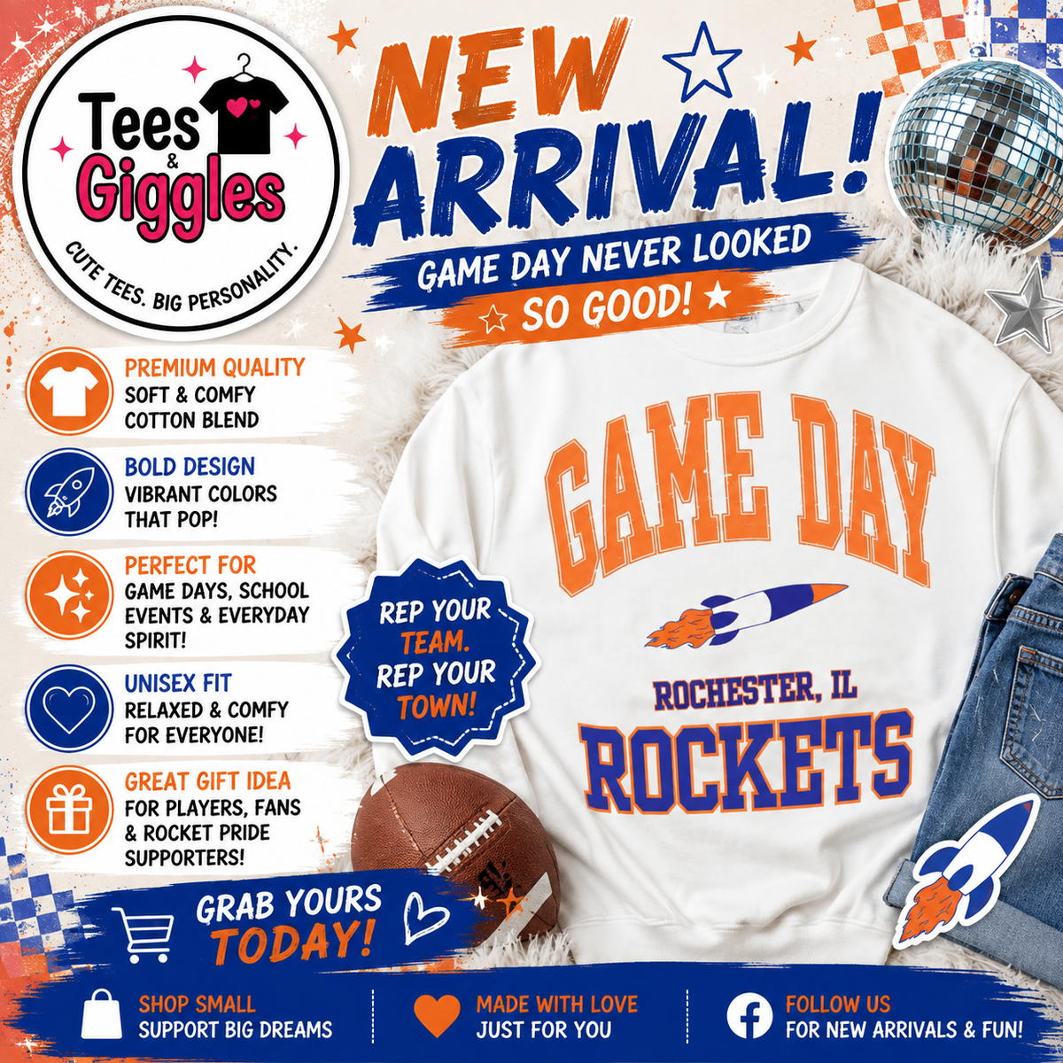 Game Day Rochester, IL Sweatshirt