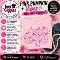 Monochrome Pink Pumpkin Fall Comfort Colors Colorblast Graphic Tee