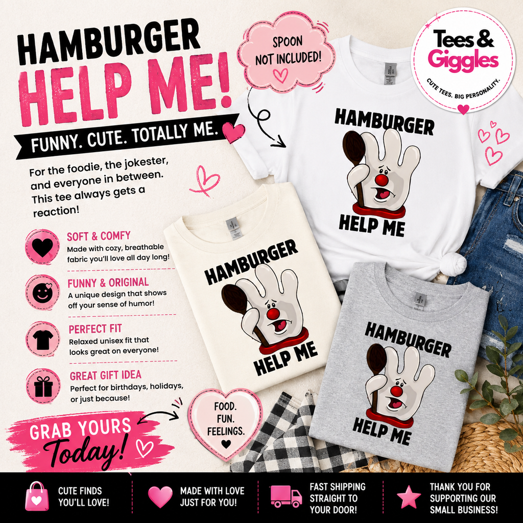 Hamburger Help Me Graphic Tee
