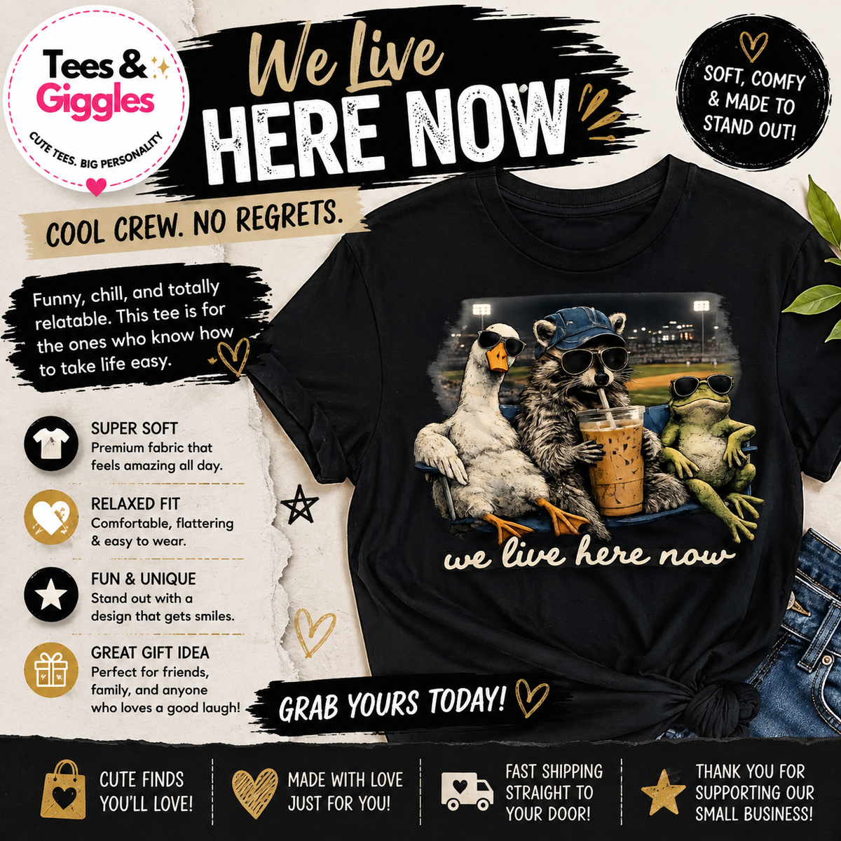 We Live Here Now Graphic Tee