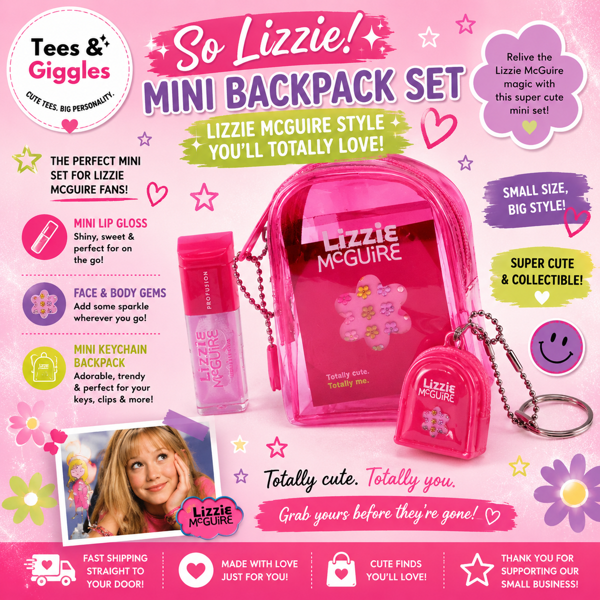 Lizzie McGuire | So Lizzie! Mini Backpack Set