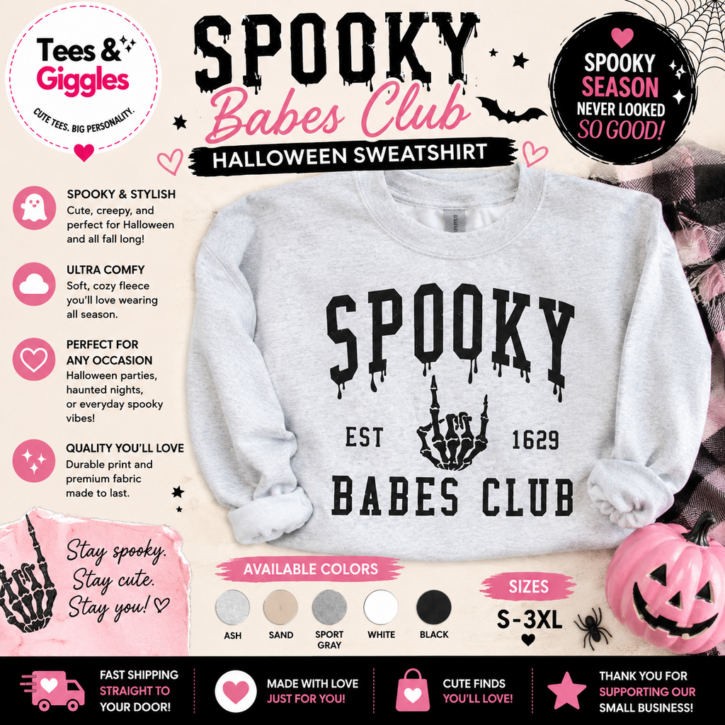 Spooky Babes Club Halloween Sweatshirt