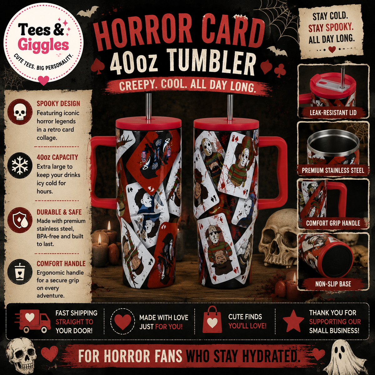 Horror Card 40oz Tumbler