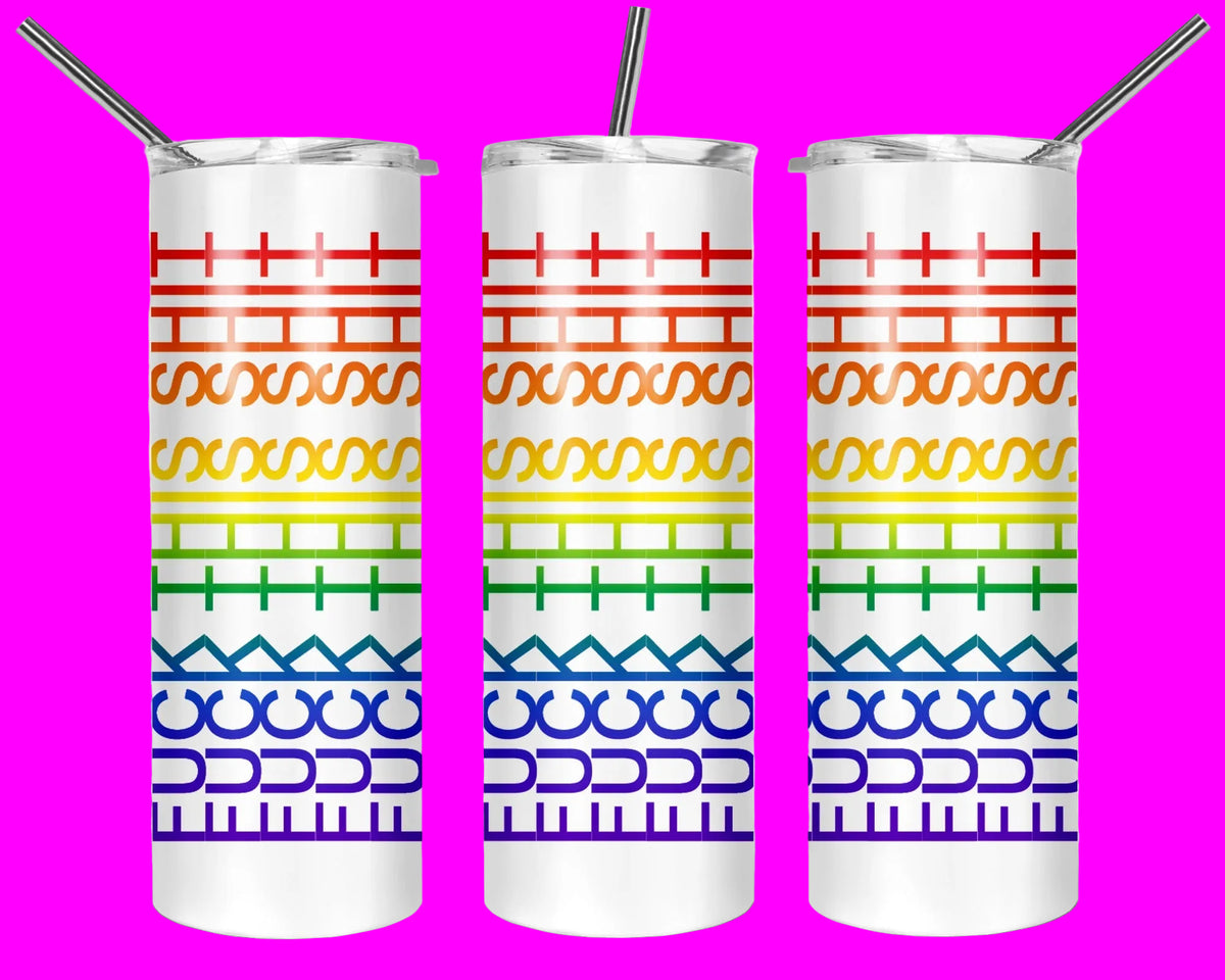 Hidden Words Rainbow 20 oz Skinny Tumbler