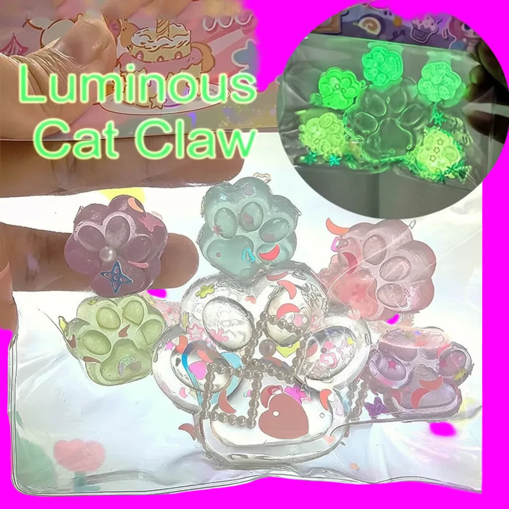 Glow Cat Paw Squishy Toy | Stress Relief and Luminous Decompression Toy