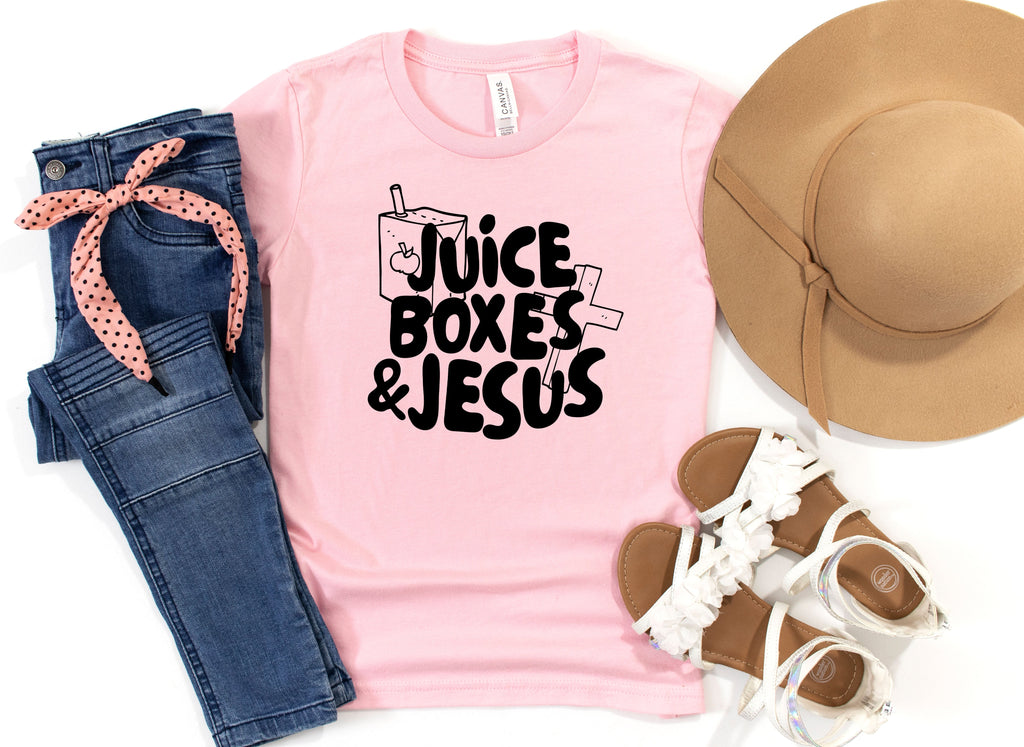 Wholesale Juice Boxes & Jesus Graphic Tee - Pink