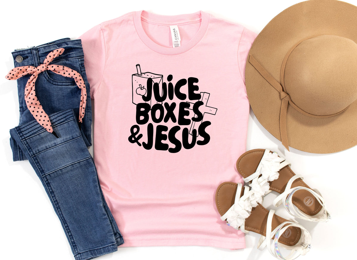 Wholesale Juice Boxes & Jesus Graphic Tee - Pink