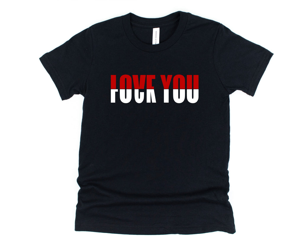 Wholesale Love You F You Graphic Tee - Black