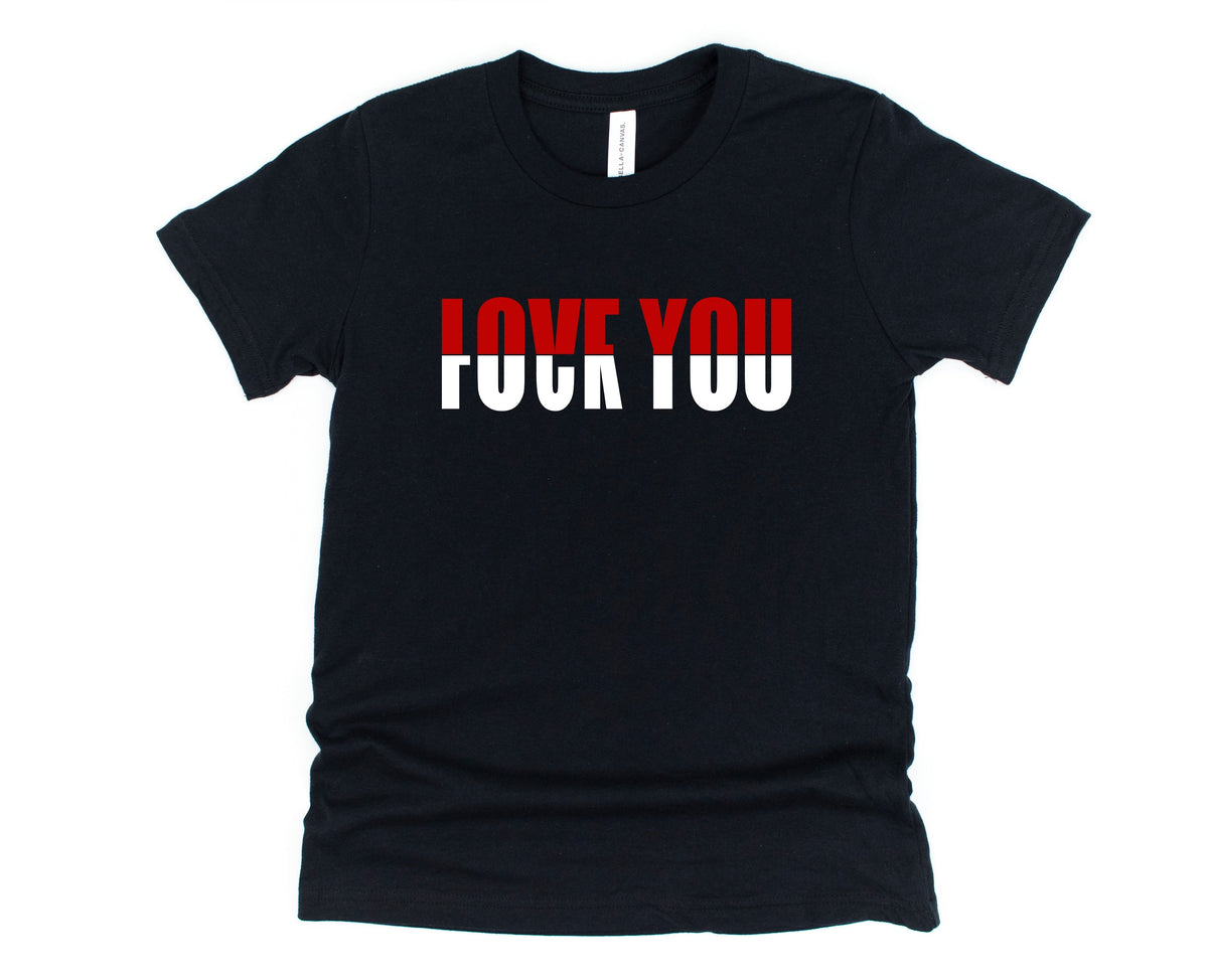 Wholesale Love You F You Graphic Tee - Black