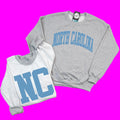 North Carolina Reversible Sport Grey Crewneck Sweatshirt