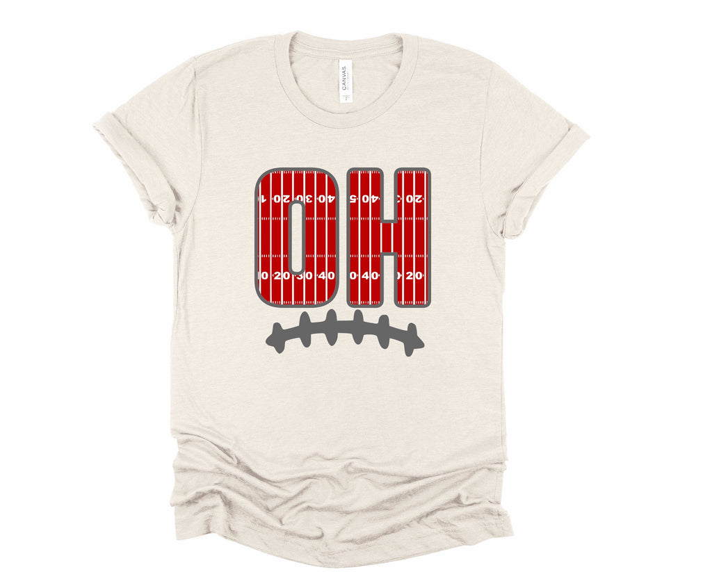 Wholesale Ohio Football Graphic Tee - Heather Sand