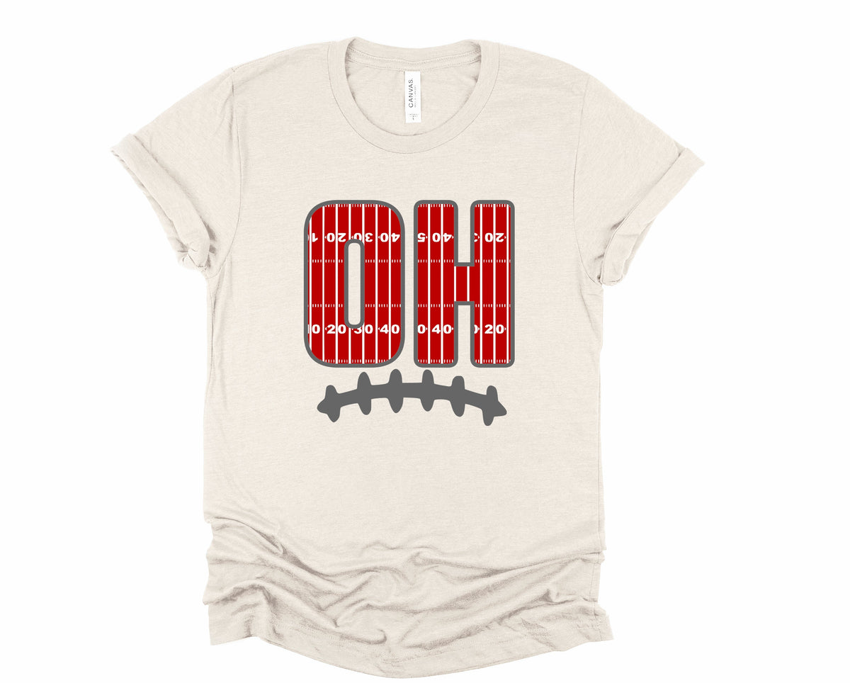 Wholesale Ohio Football Graphic Tee - Heather Sand