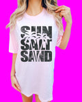 Wholesale Sun Salt Sand Graphic Tee - Comfort Colors Blossom