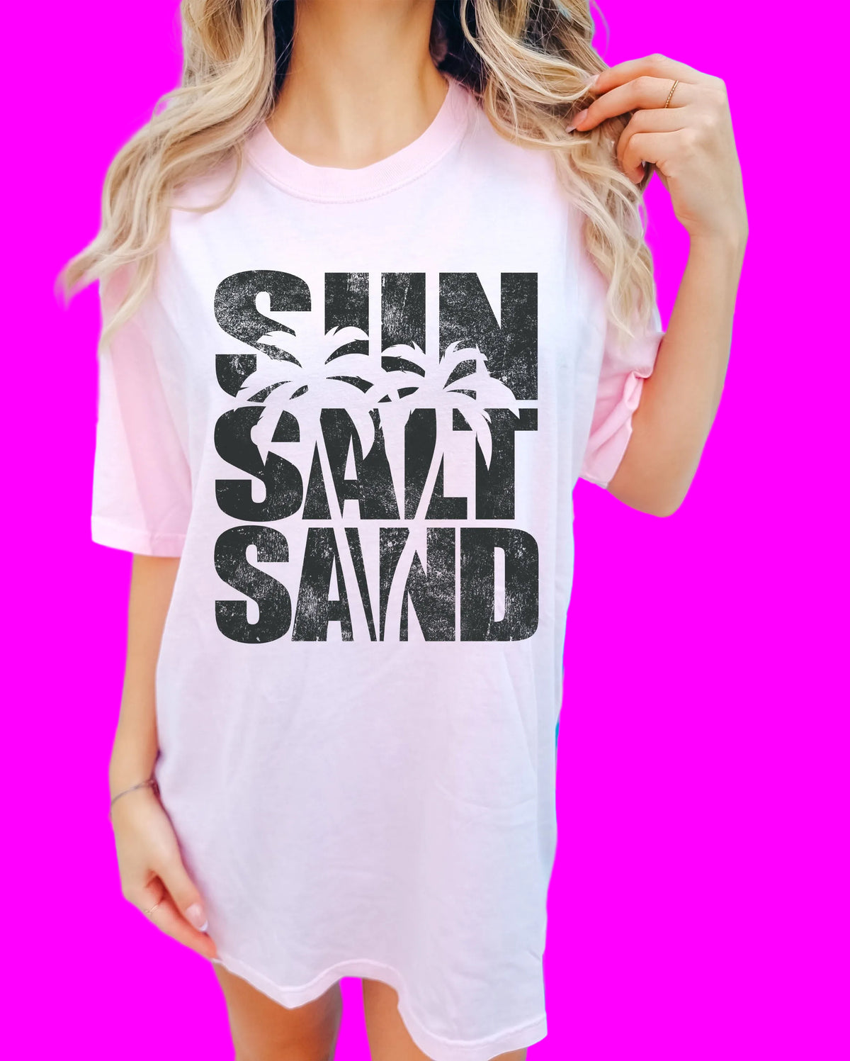 Wholesale Sun Salt Sand Graphic Tee - Comfort Colors Blossom