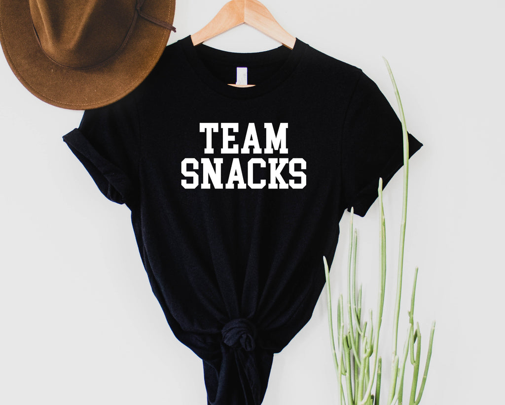Wholesale KIDS Team Snacks Graphic Tee - Black Tshirt