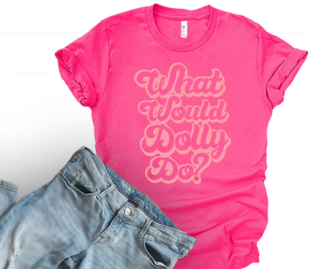 Wholesale What Would Dolly Do Graphic Tee - Black