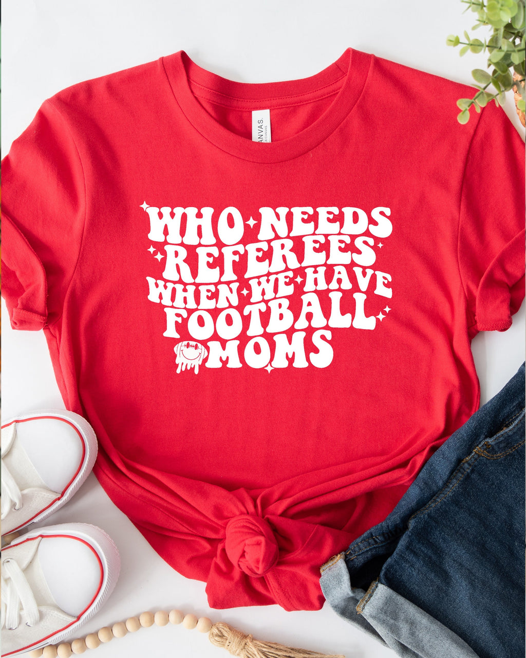 Wholesale Who Needs Referees Graphic Tee - Red